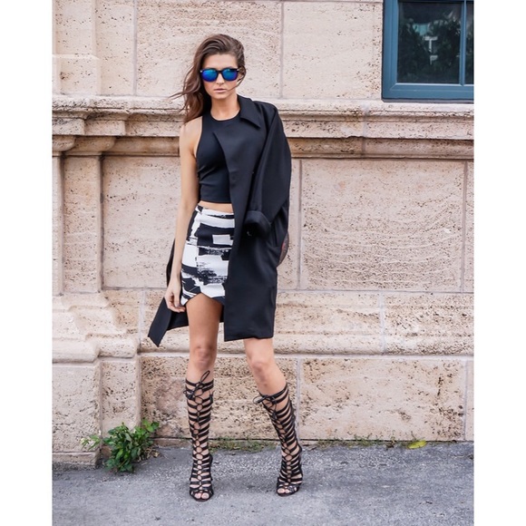 Olivia Tall Lace-Up Gladiator sandal Heels 6 - Picture 2 of 6